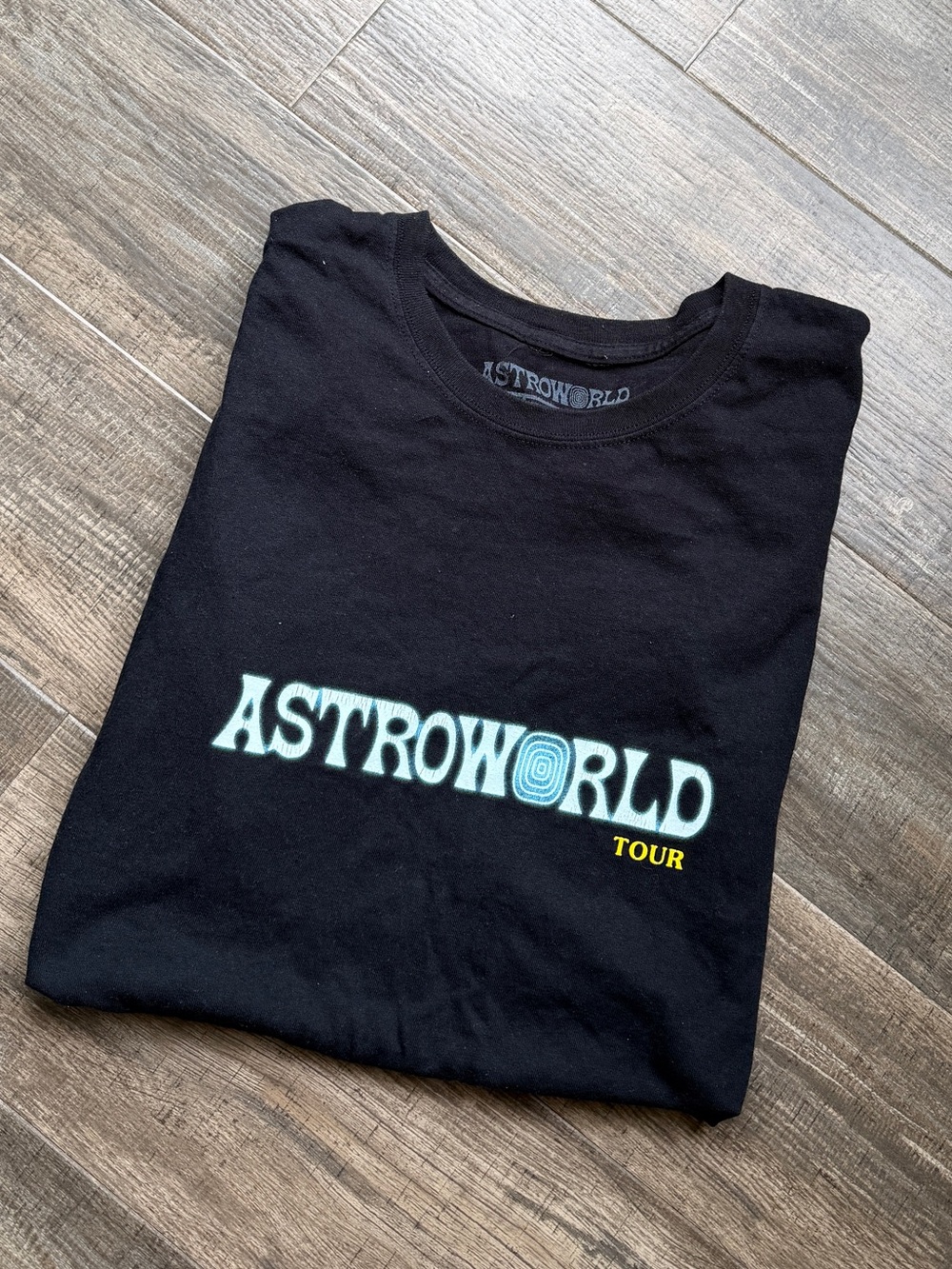 Travis Scott Astroworld tour merch black cotton t-shirt XL